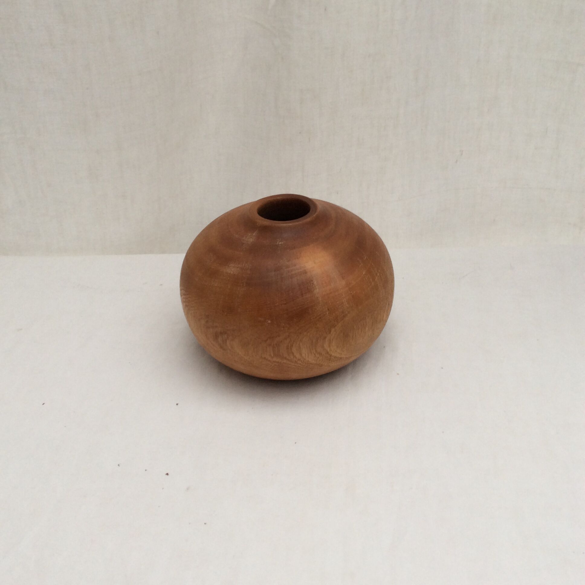 Contemporary wooden ball vase