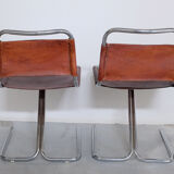 Set de 2 chaises en cuir