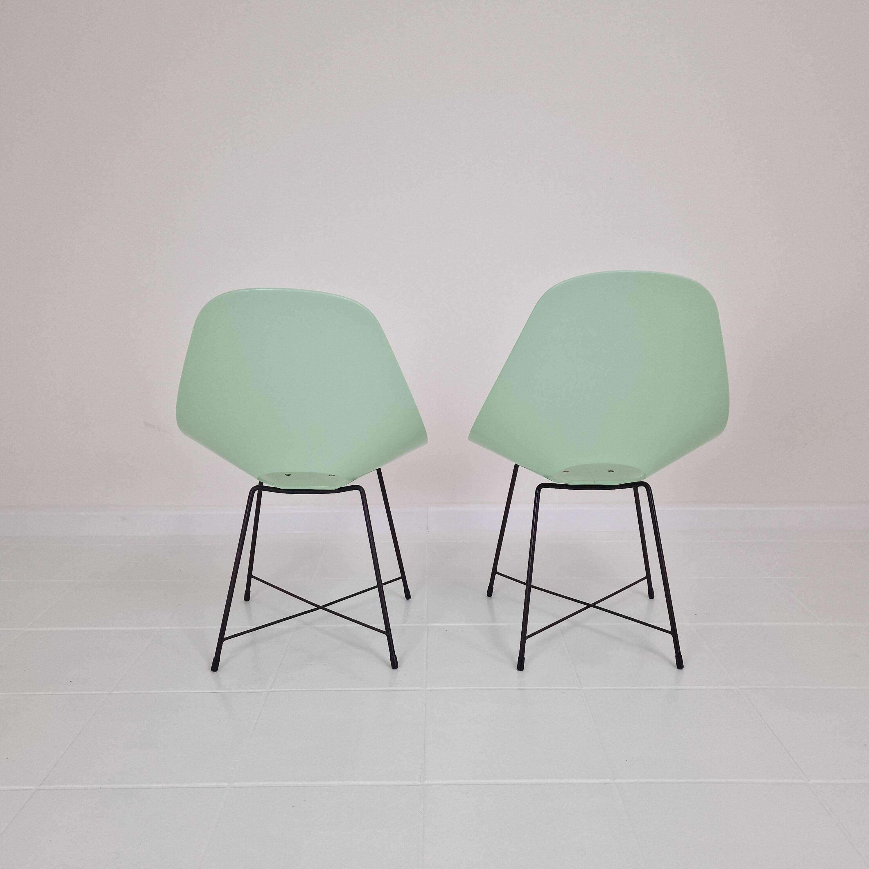 Pair of Augusto Bozzi Chairs for Saporiti, Italy 1950's