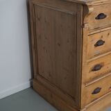 Antique German pine shop cabinet, early 20th century