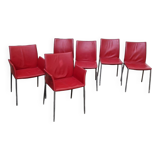 Roberto barbieri for zanotta, 2 armchairs and 4 “lia” chairs