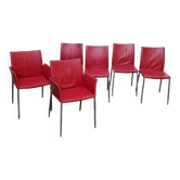 Roberto Barbieri for Zanotta, 2 armchairs and 4 "Lia" chairs.