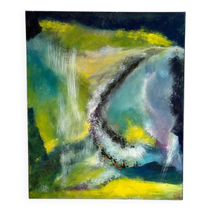Abstrait, huile sur toile - christian