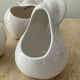 Trio of cache pot vintage apple glazed ceramic
