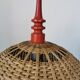 Suspension boule en rotin