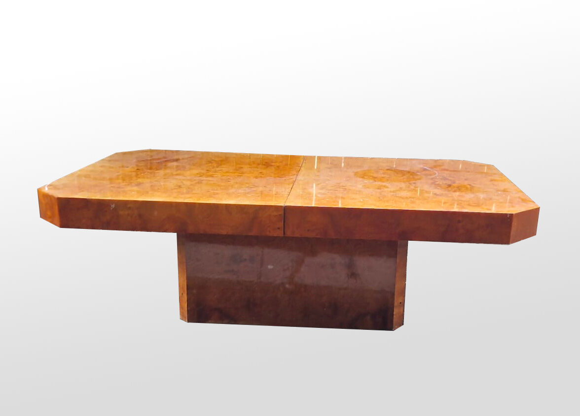 Elm burl coffee table, 1970s