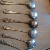Set of 6 tablespoons in silver metal