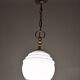 Vintage glass pendant lamp from Clichy