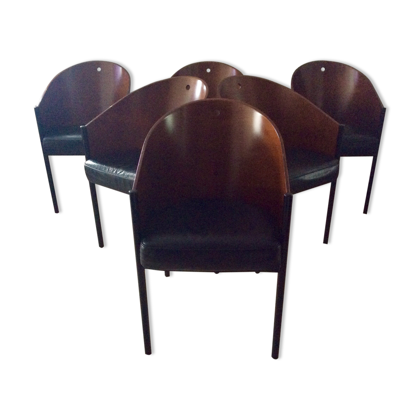 Set of 6 costes chairs by Philippe Starck, Aleph Driade edition
