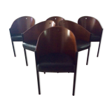 Set of 6 costes chairs by Philippe Starck, Aleph Driade edition