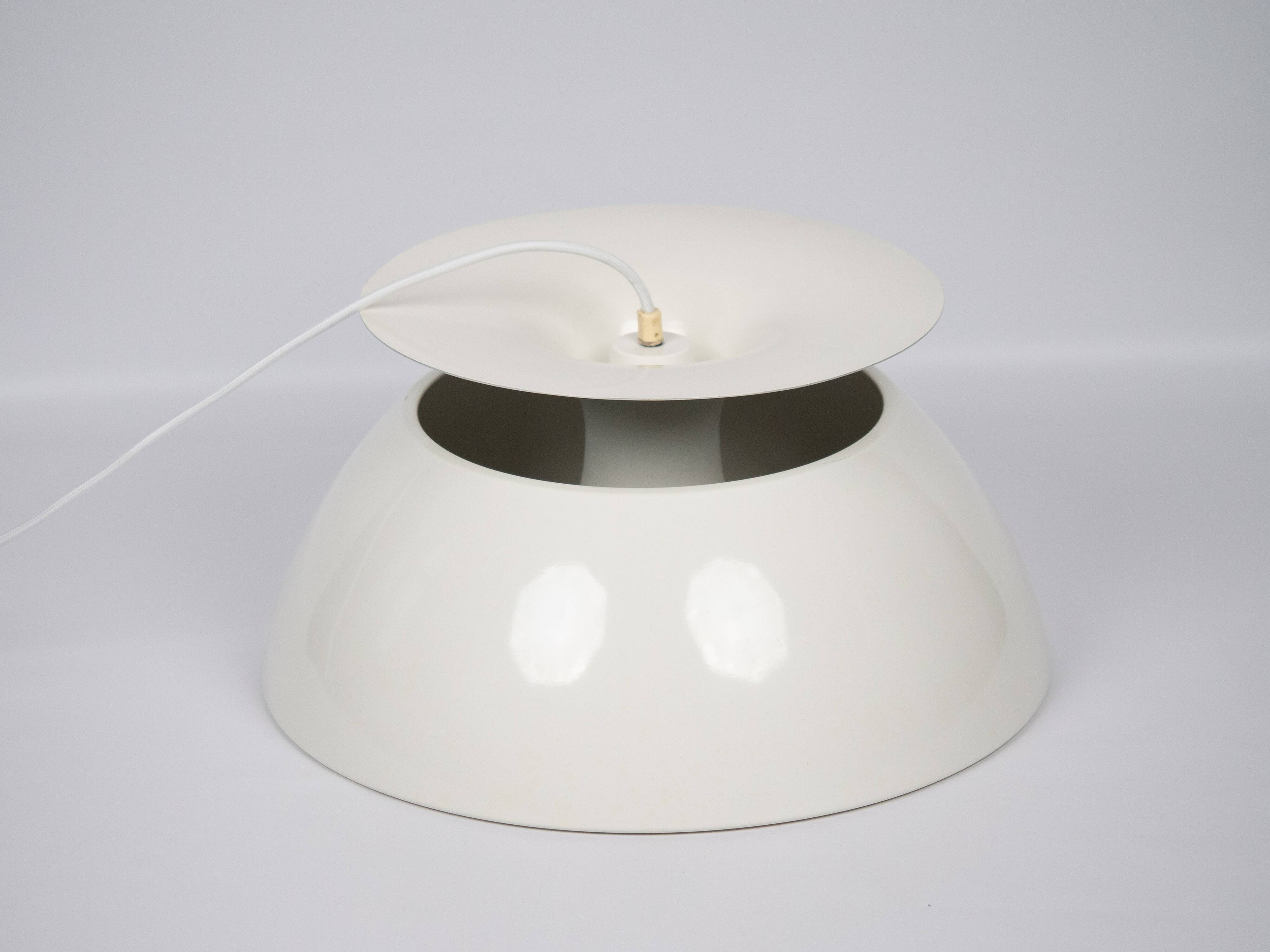 Lampe suspendue vintage danoise Jutlandia par Jorgen Hoj, Holmegaard, années 1970