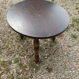 Solid wood side coffee table tripod legs