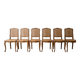 Lot de 6 chaises anciennes en bois et cannage