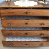 Louis-Philippe chest of drawers in solid wood