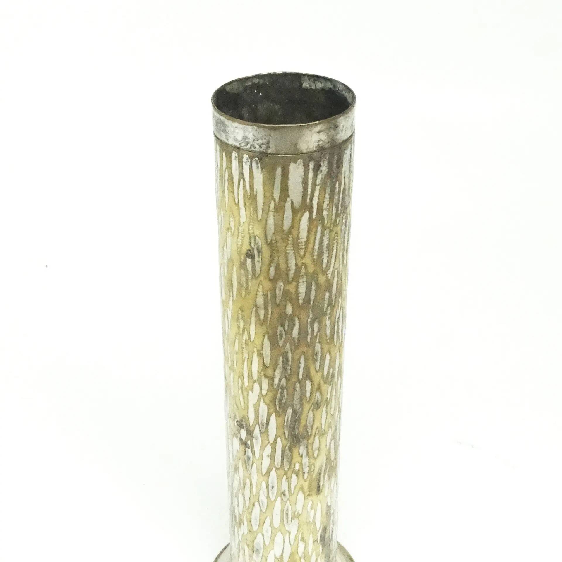 Vase Art Déco, étain argenté, Berndorf, Allemagne, début du 20e siècle