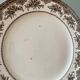 Set of 10 flat plates Terre de Fer Faïence d'Onnaing, model Roses-Mousses