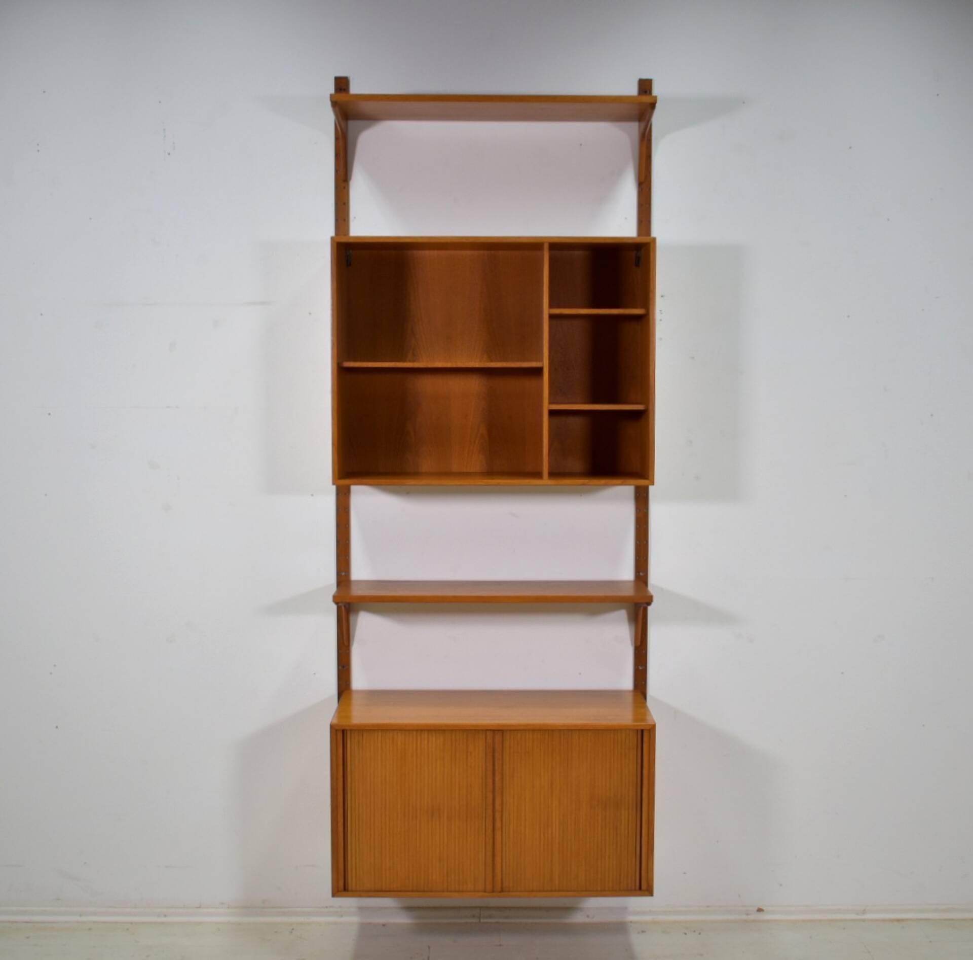 Teak modular shelving unit by HG Furniture 1960s Danish Vintage
