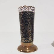 Spice set, navy blue and gold, enamelled brass, Thailand, 1960s