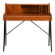 Mid-century walnut desk with black legs, 1950s/1960s
