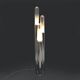Chrome metal and glass floor lamp, 1970s