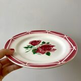 set of 6 dessert plates Digoin Sarreguemines model Cibon years 30-40