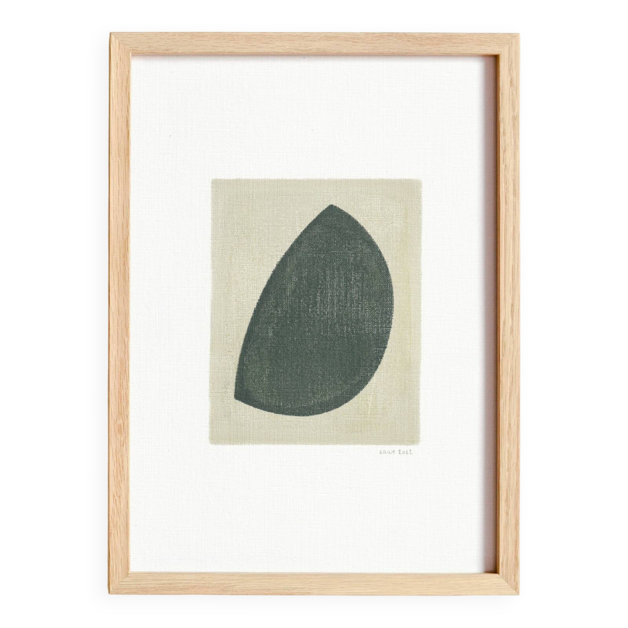 Abstract painting on M650 paper, signed Eawy