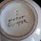 Vase boule 2 anses Henriot Quimper - Décor couple breton