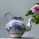 Moustiers blue ceramic teapot