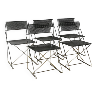 Suite de 5 Chaises Nuova X Line Omli pour Magis, par Niels Joergen Haugesen – 1980