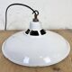 Industrial White Enamel Factory Pendant Lamp, 1960s