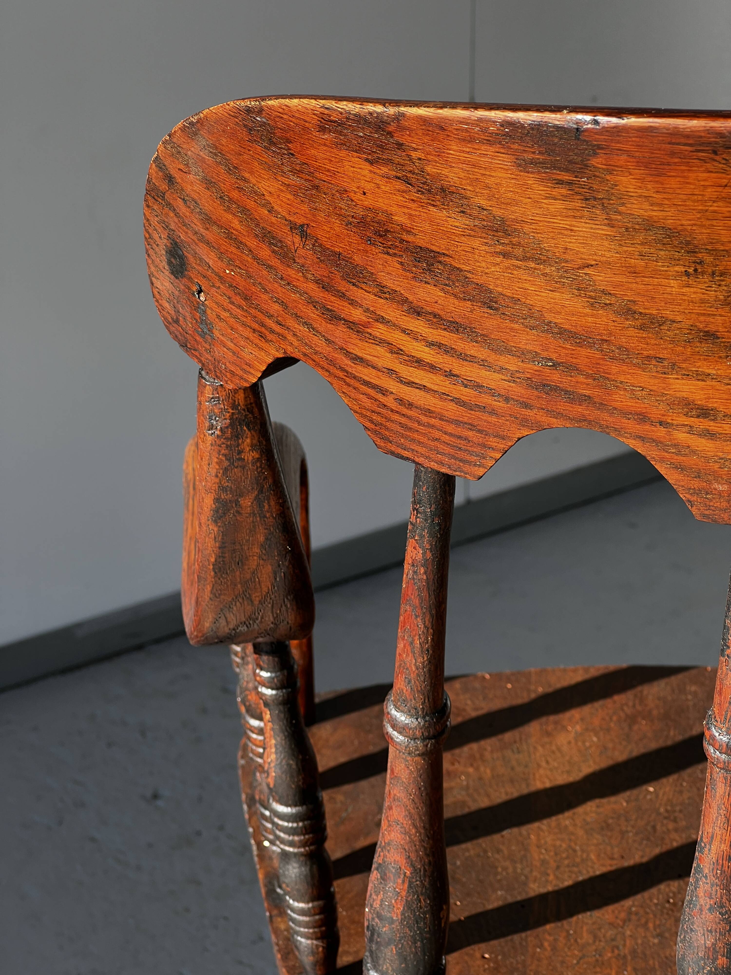 Fauteuil Windsor en bois tourné XXIXème