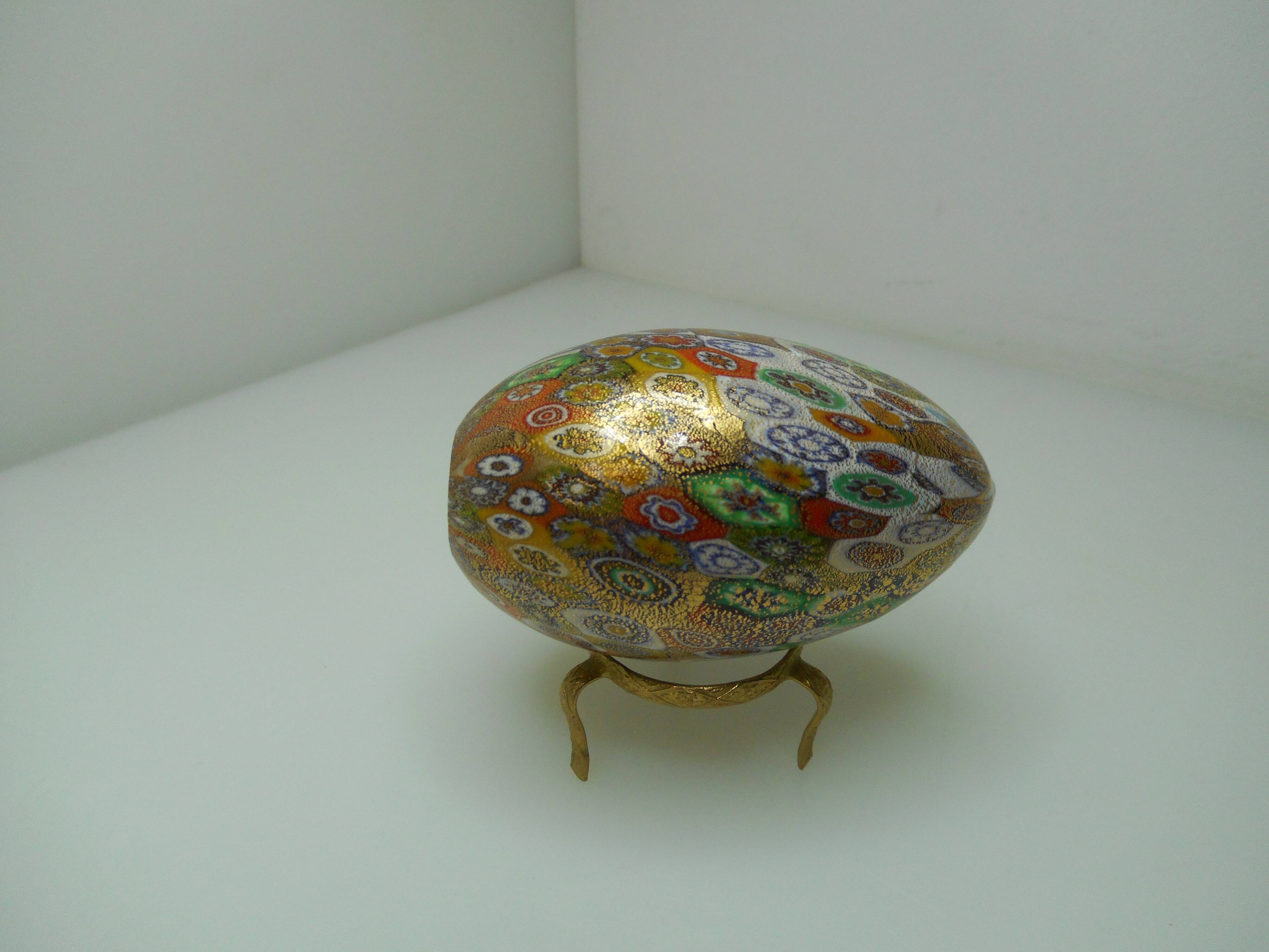 Egg Murano gold leaf Millefiori paper press