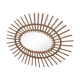 Vintage rattan oval mirror 60/70