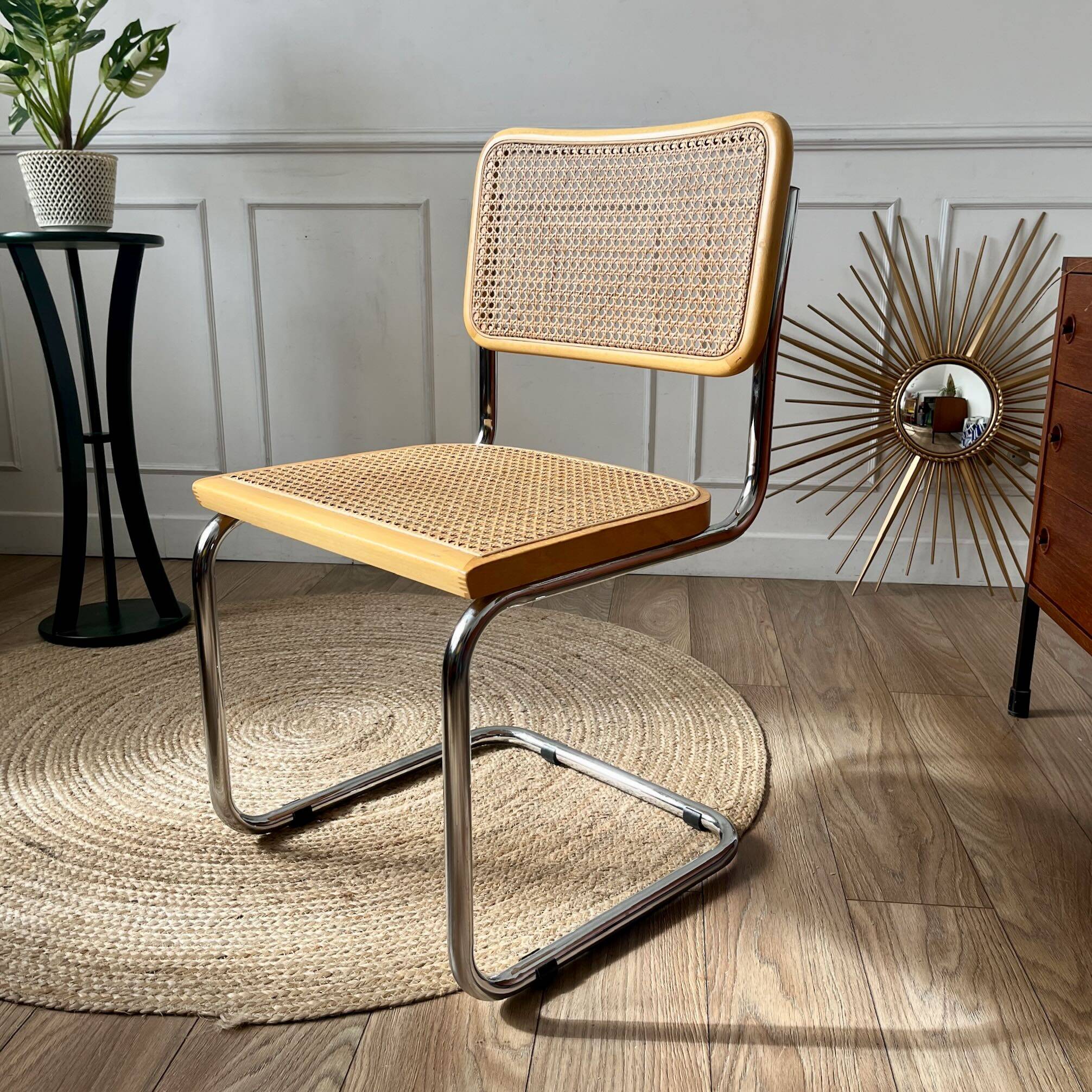 Breuer chair in light wood and cane