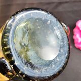 Vintage blown glass vase bubbles
