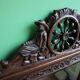 Breton Wall Mirror in Carved Oak, France, 1900s