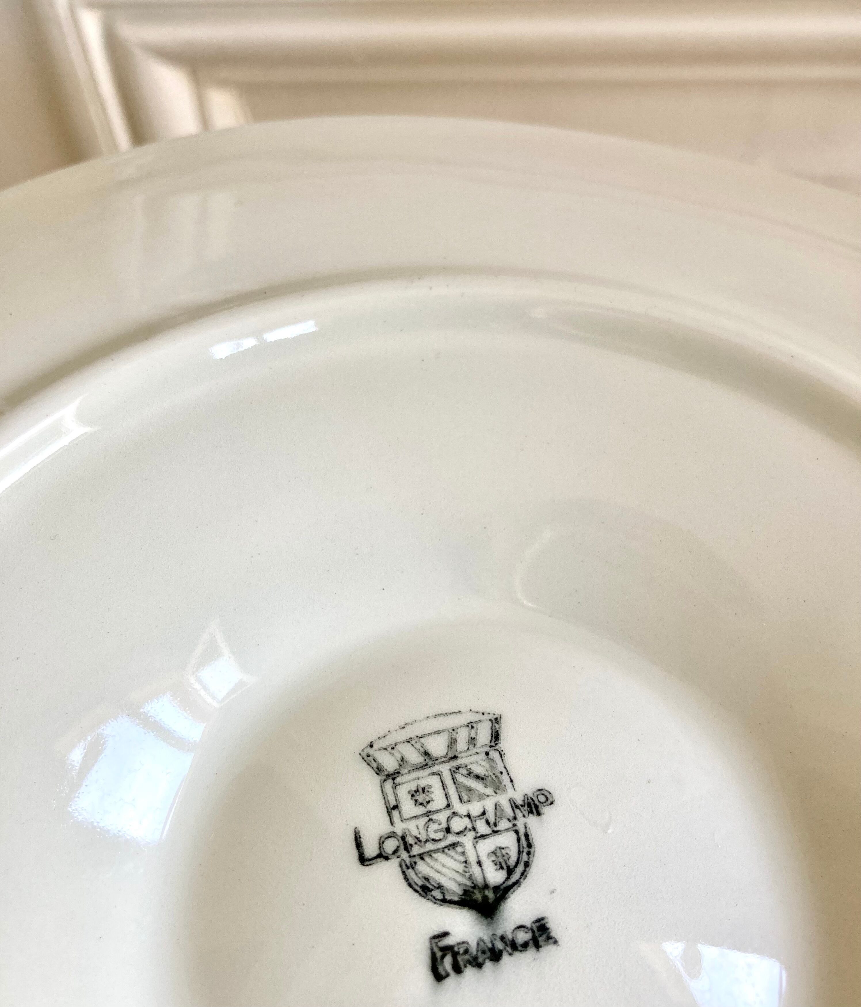 6 Longchamp slurry oyster plates