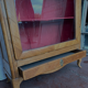 Louis XV style showcase in cherry wood and veneer nineteenth century