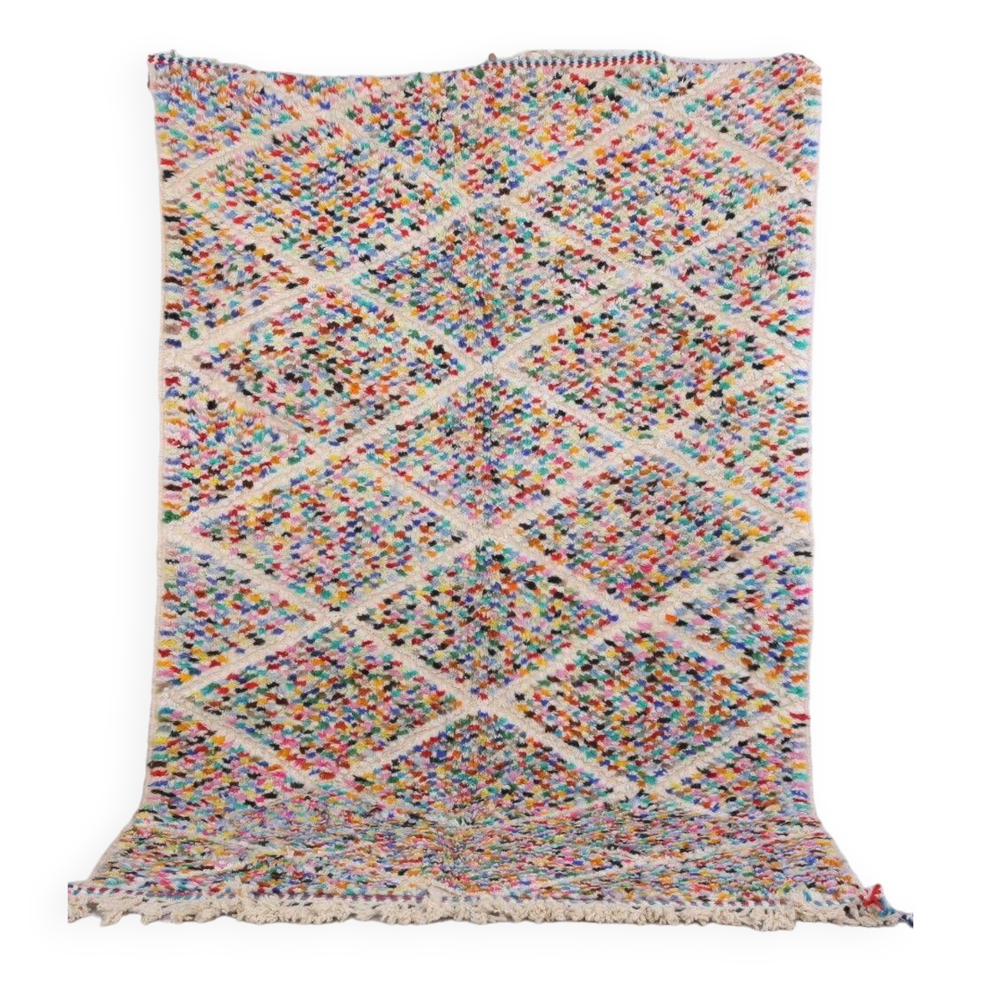 Handmade wool Berber rug 250x150 cm