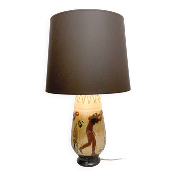 Mid-Century Modern Ceramic Table Lamp by Roger Guérin, Belgium