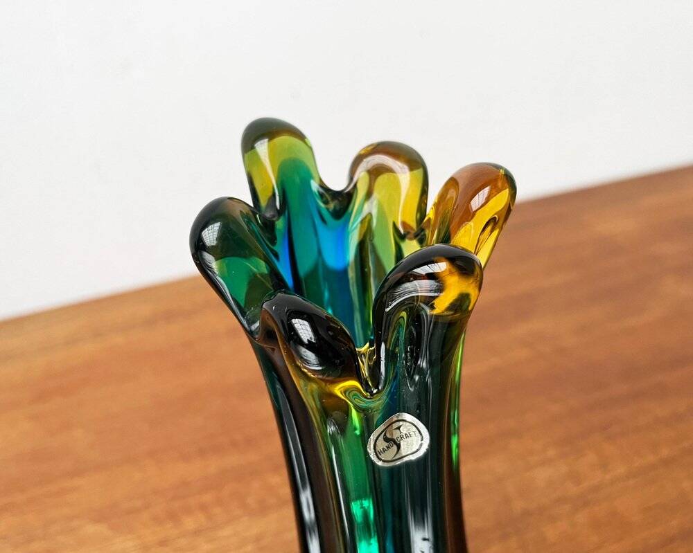 Italian Sommerso vase in Murano glass attributed to Flavio Poli for Seguso, 1970s.