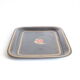 Black toleware painted metal serving tray 19th century