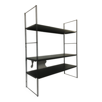 Black metal string shelf