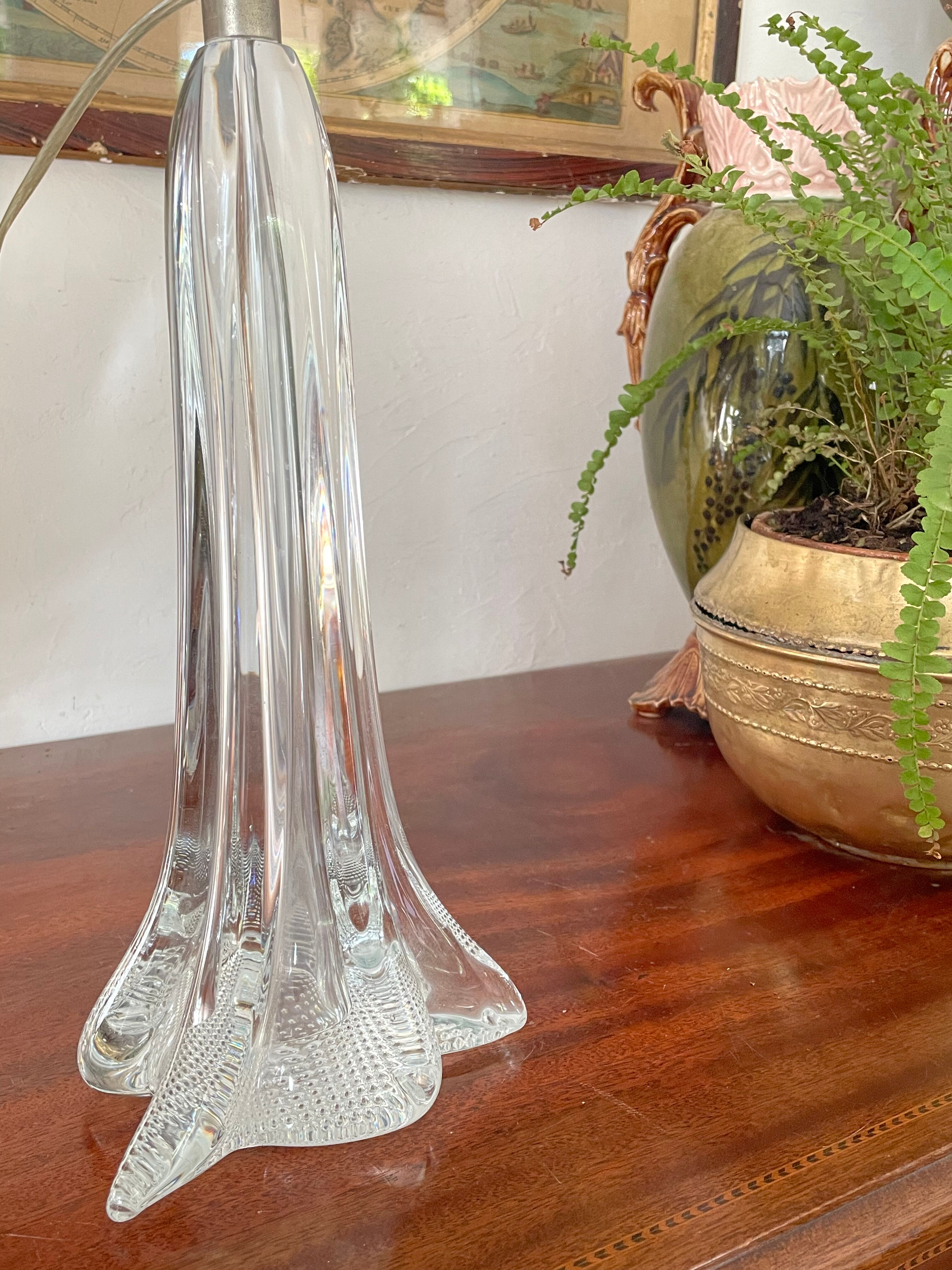 Pied de lampe en cristal 35cm