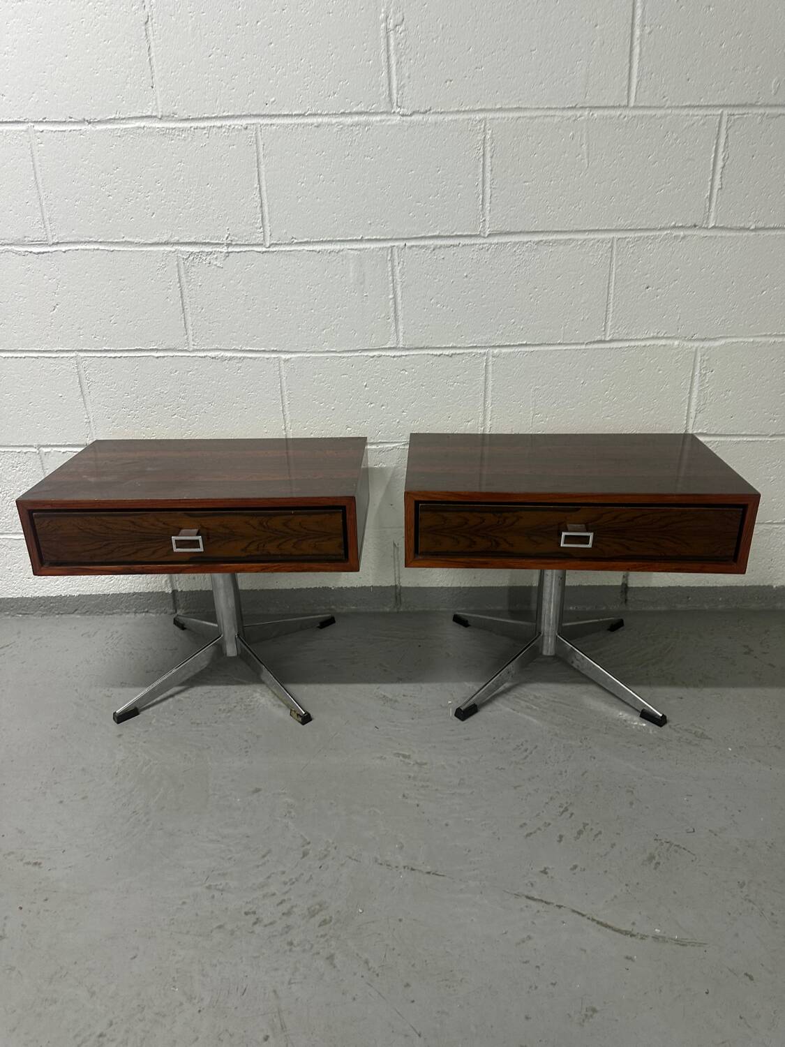 Paire de chevets vintage Palissandre de Rio