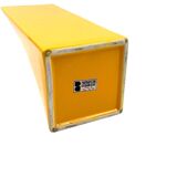 Space age yellow ceramic vase, Pietro Arosio, Parravicini Italy ca. 1960