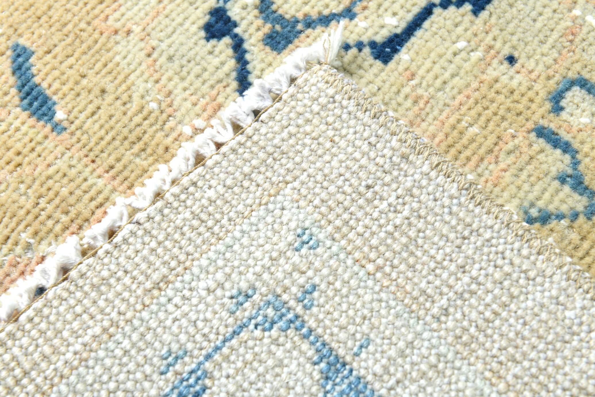 10x13 Blue & Peach Floral Antique 55s Persian Rug, 301x388Cm