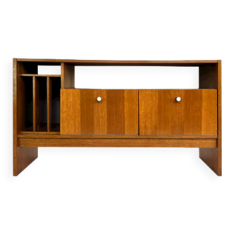 Vintage row or storage cabinet 60s vinyl doors