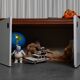 Vintage bench storage unit