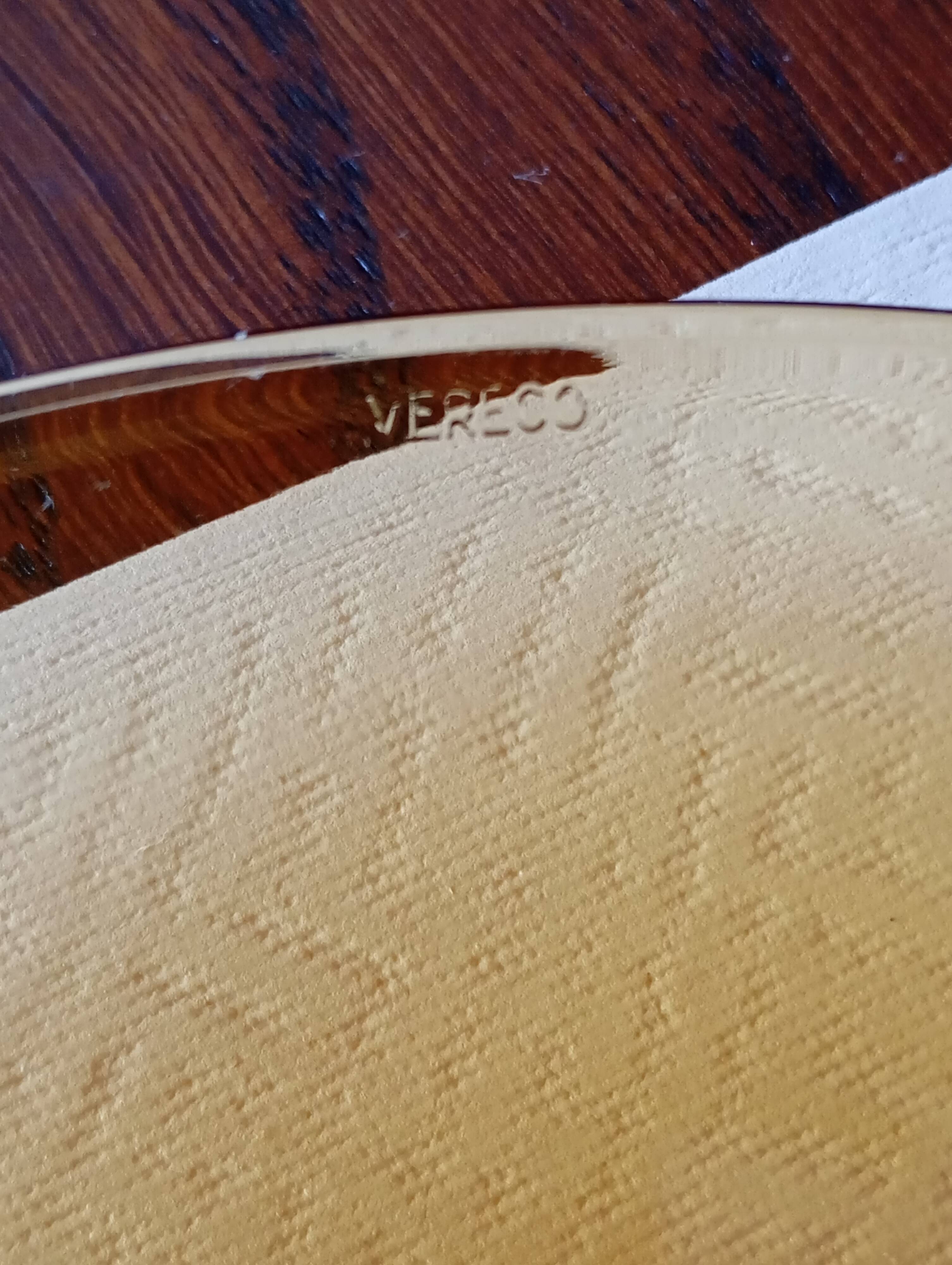 12 assiettes plates Vereco ambre